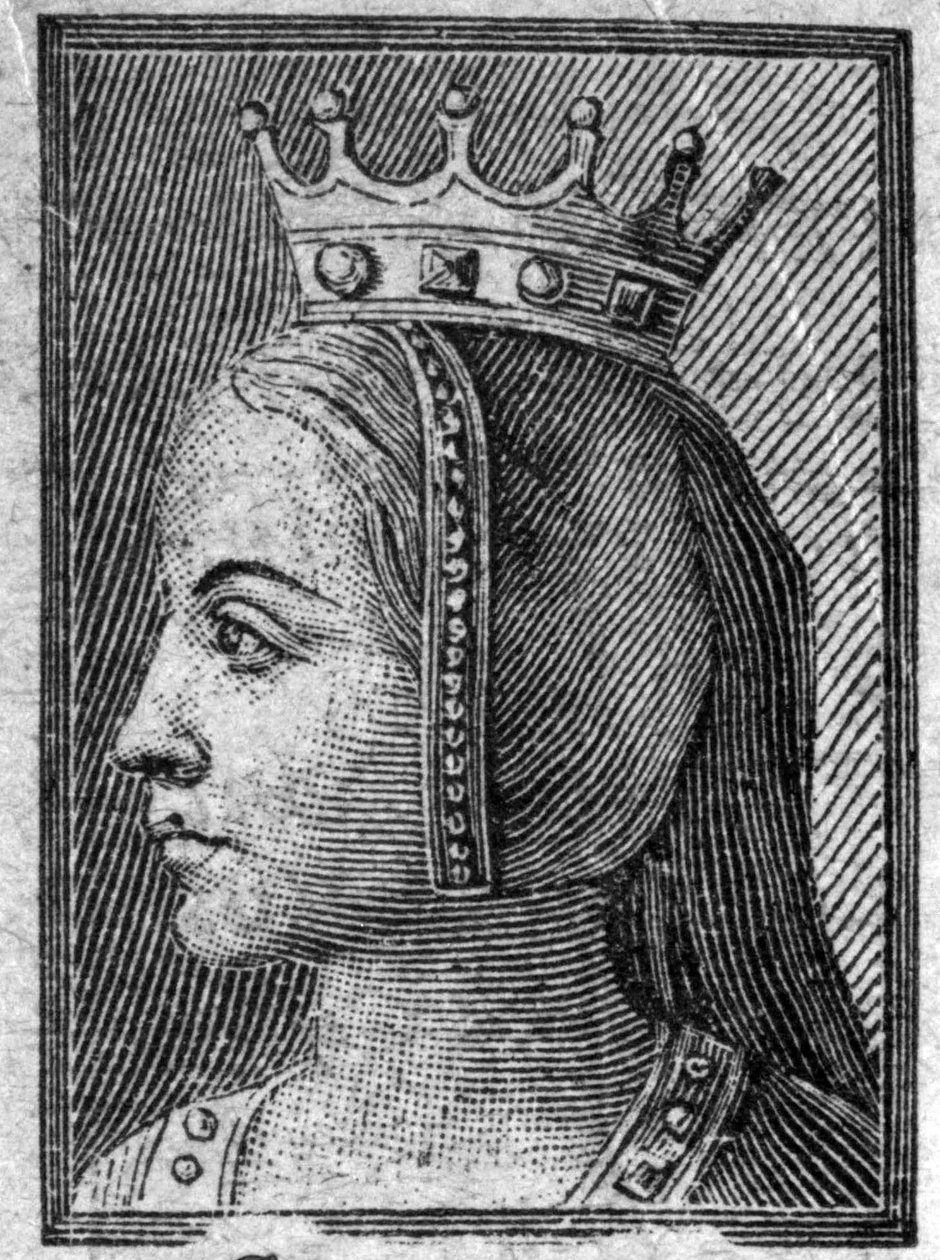 Portrait of Gerberge of Saxony (n. 913-968 tai 969), Ranskan kuningatar, Louis IV of Outremerin vaimo. tekijältä Unknown artist