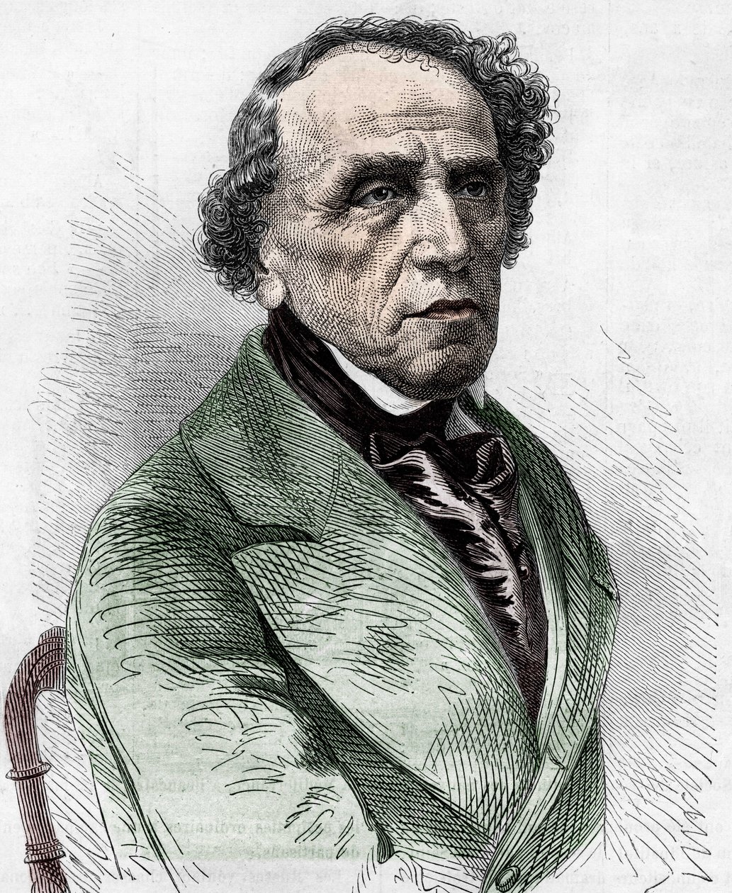 Giacomo Meyerbeerin (1791-1864), saksalaisen säveltäjän muotokuva. tekijältä Unknown artist