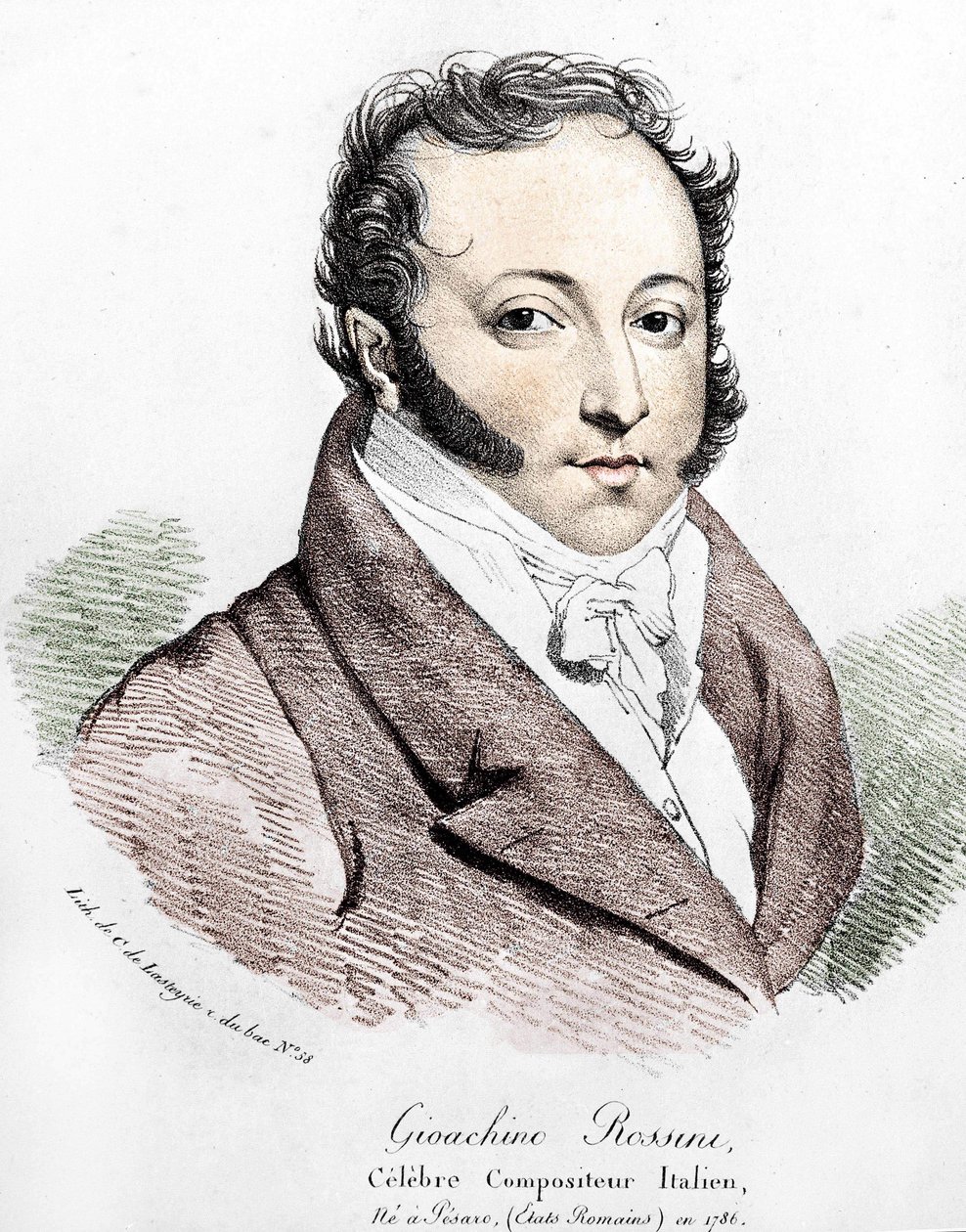 Gioacchino Rossinin (1792-1868) muotokuva. tekijältä Unknown artist