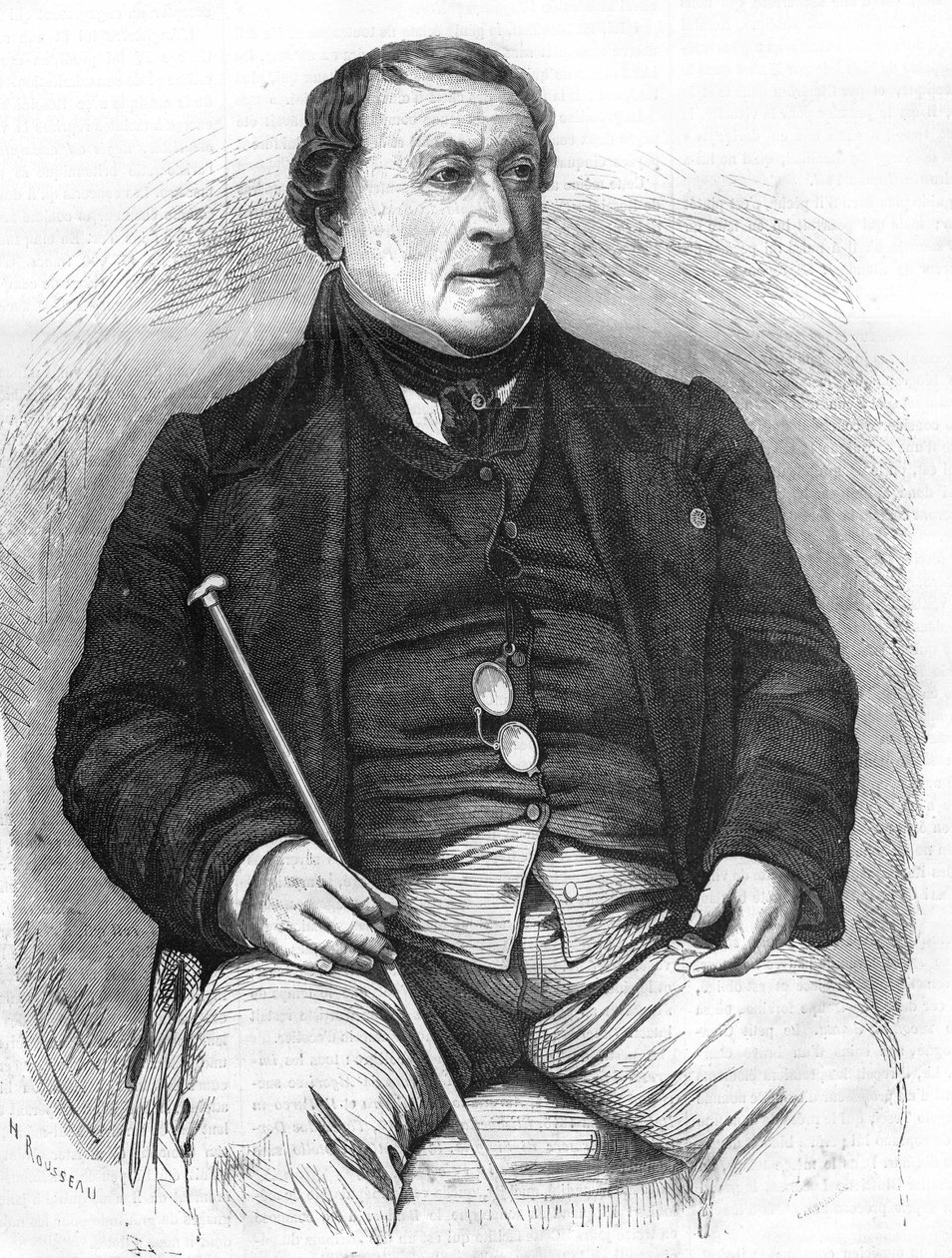 Gioacchino Rossinin (1792-1868) muotokuva. tekijältä Unknown artist