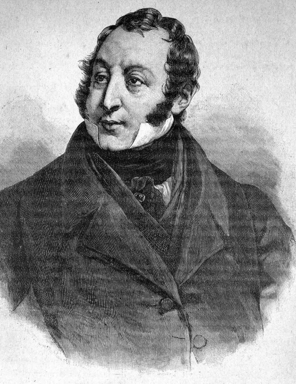 Muotokuva Gioacchino Rossinista (1792-1868) - elokuvassa "The Contemporains", n.d. 1800-luvun lopulla. tekijältä Unknown artist