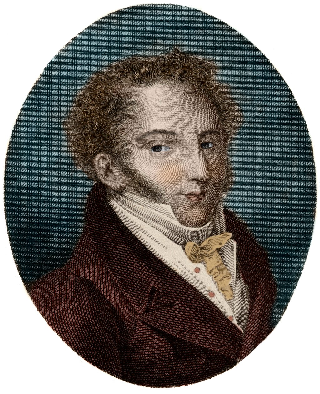 Muotokuva Gioachino (Gioacchino) Rossinista (1792-1868), italialainen säveltäjä - tekijältä Unknown artist