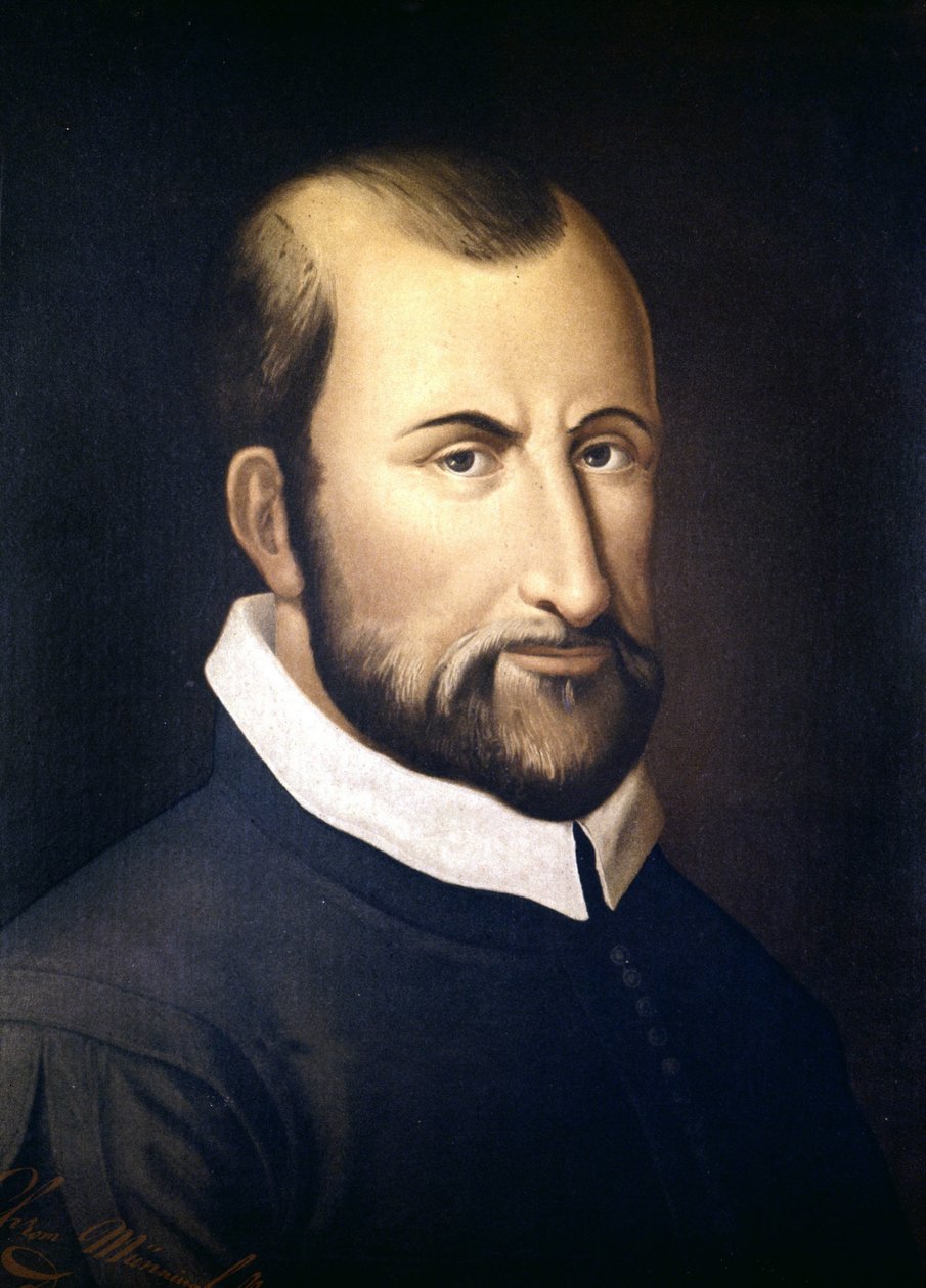 Muotokuva Giovanni Pierluigi Da Palestrinasta (1525 - 1594), italialainen säveltäjä, Milanon konservatorio tekijältä Unknown artist