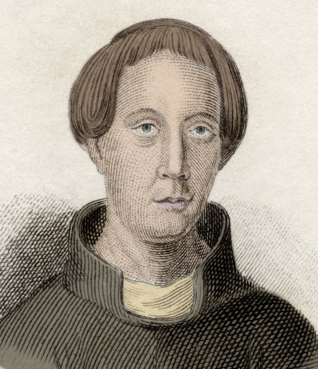 Giraud de Barri eli Giraud kambrilainen (n. 1145-n. 1223), walesilaisen kirkon ja historioitsijan muotokuva. Kutsutaan myös Gerallt Gymroksi, Gerald of Walesiksi ja Gerald Barryksi. Kaiverrus 1800-luvulta. tekijältä Unknown artist