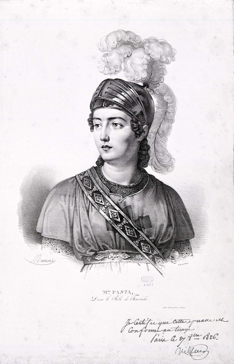 Giuditta Pastan (1797-1865) muotokuva. tekijältä Unknown artist