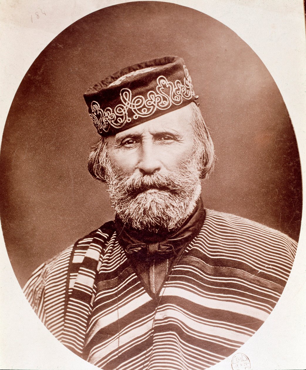 Muotokuva Giuseppe Garibaldista (1807-1882) Valokuvaus. 1800-luvulla. Milano, yksityinen kokoelma tekijältä Unknown artist
