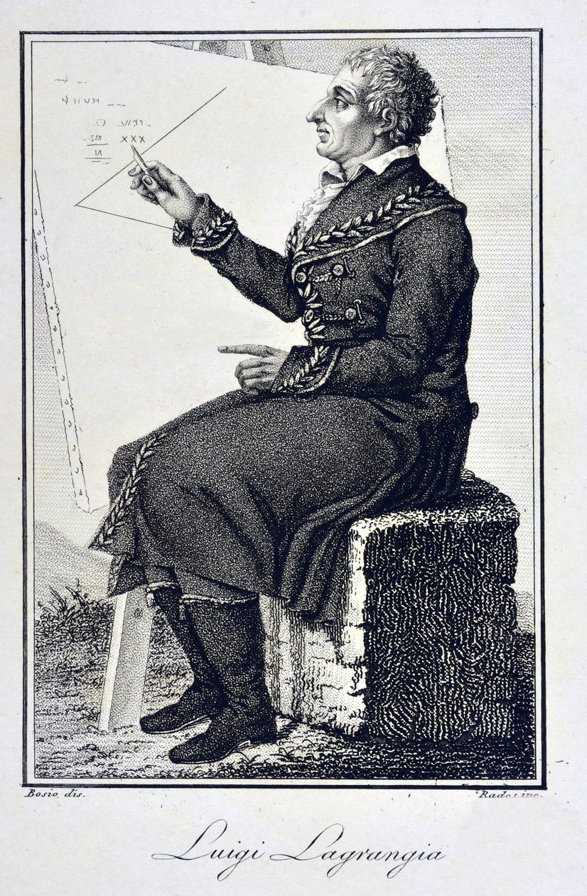 Giuseppe Ludovico De la Grange Tournierin (1736 - 1813) muotokuva - Joseph Louisin (Joseph-Louis), Earl of Lagrange (1736-1813), ranskalaisen matemaatikon muotokuva tekijältä Unknown artist
