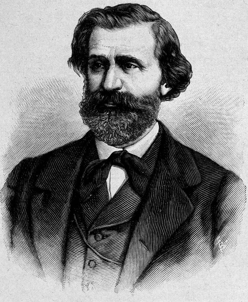 Giuseppe Verdin muotokuva, italialainen säveltäjä (1813 - 1901) tekijältä Unknown artist