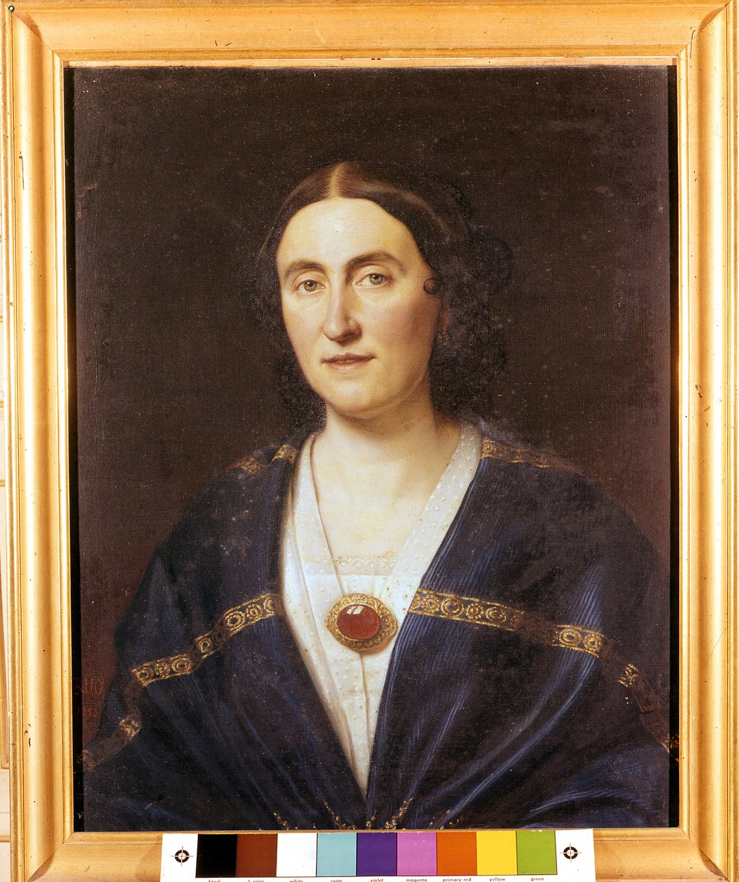 Giuseppina Strepponin (1815-1897), sopraanon ja Giuseppe Verdin vaimon muotokuva ”” Anonyymi maalaus. Noin 1850. Sant
