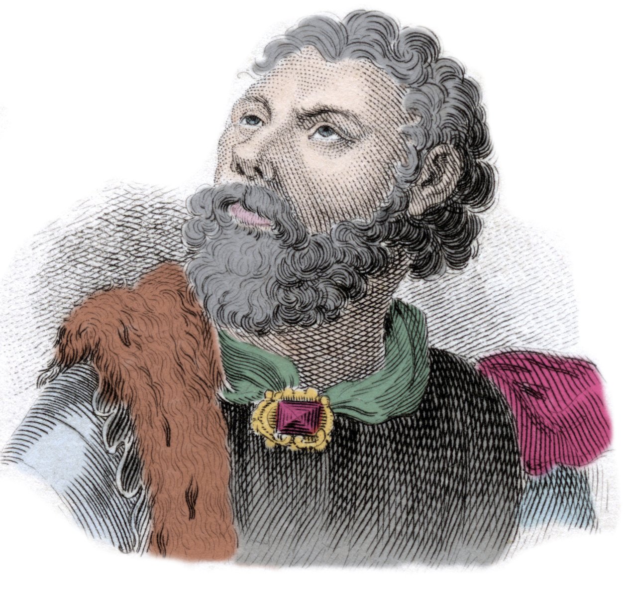 Basse-Lorrainen herttua Bouillonin (1040/61-1100) Godefroin (tai Godefroyn) muotokuva tekijältä Unknown artist