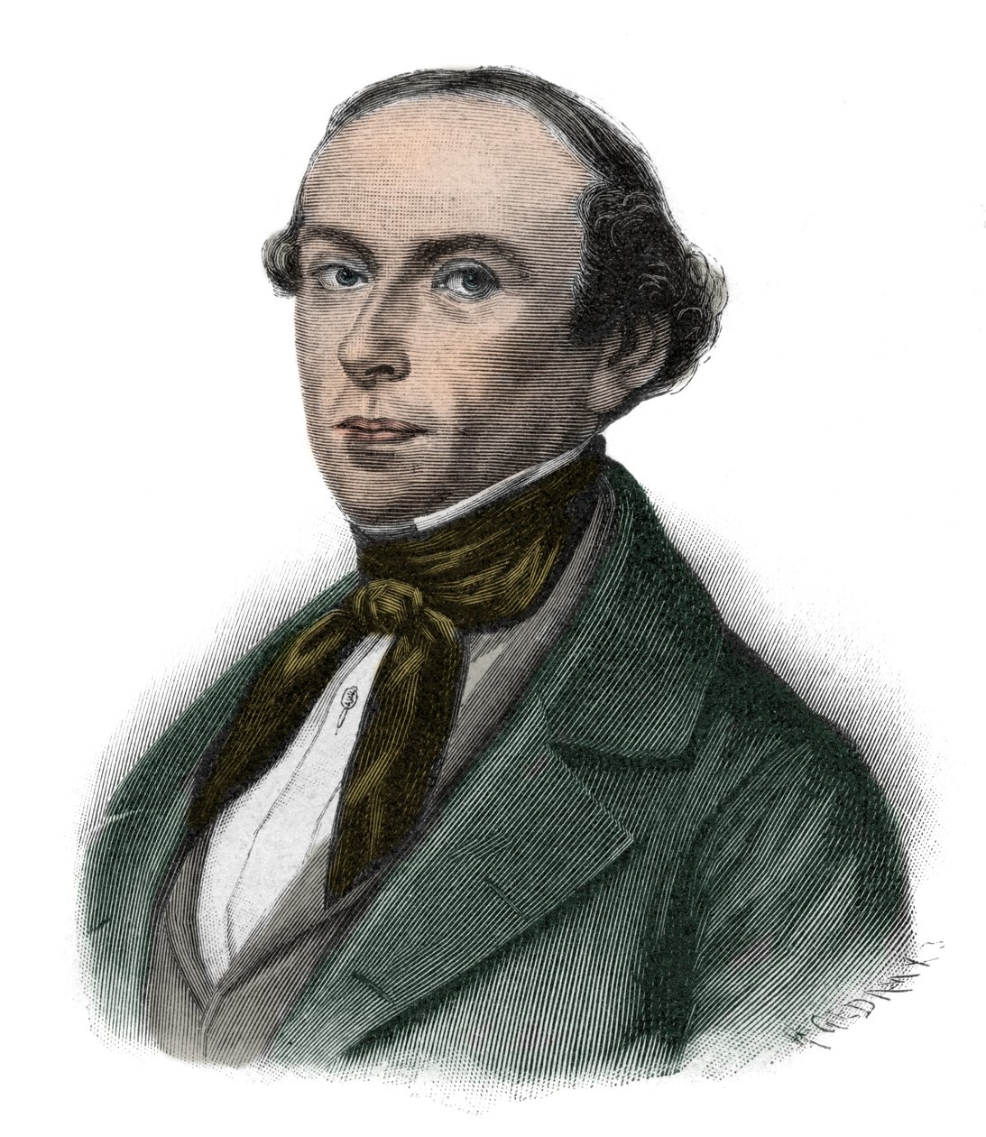 Muotokuva Gottfried Ludolf Camphausenista (1803-1890) Preussin poliitikko, Preussin pääministeri - Gottfried Ludolf Camphausen (1803-1890) pankkiiri ja Rhenan poliitikko. tekijältä Unknown artist