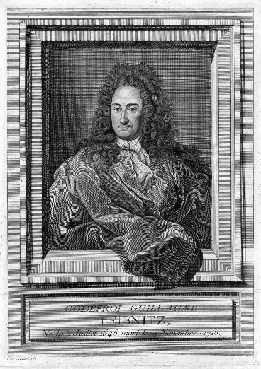 Gottfried Wilhelm Leibnizin (1646 - 1716) muotokuva tekijältä Unknown artist
