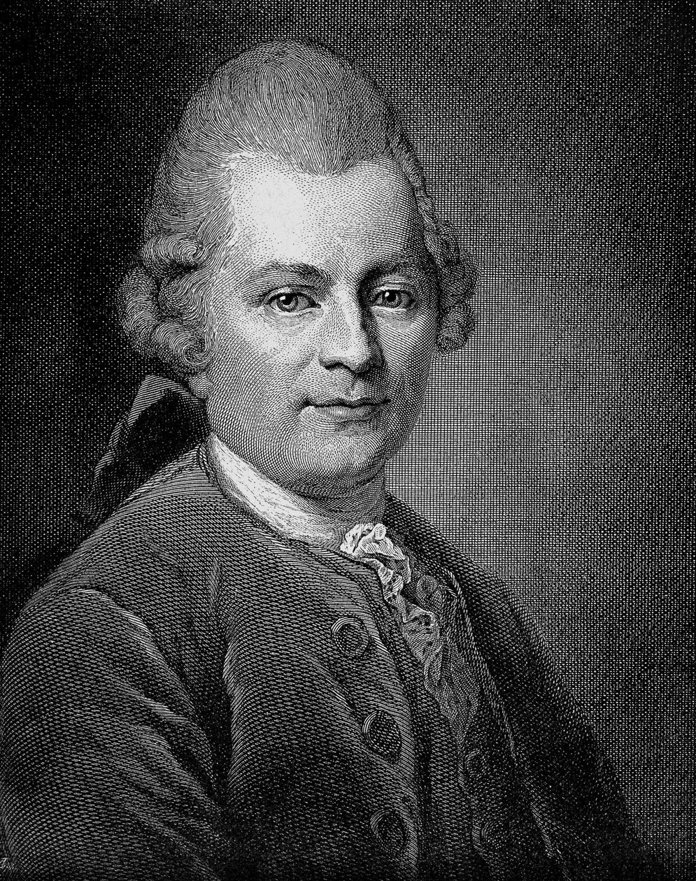 Muotokuva Gotthold Ephraim Lessingistä (1729 - 1781), saksalainen kirjailija ja näytelmäkirjailija. tekijältä Unknown artist