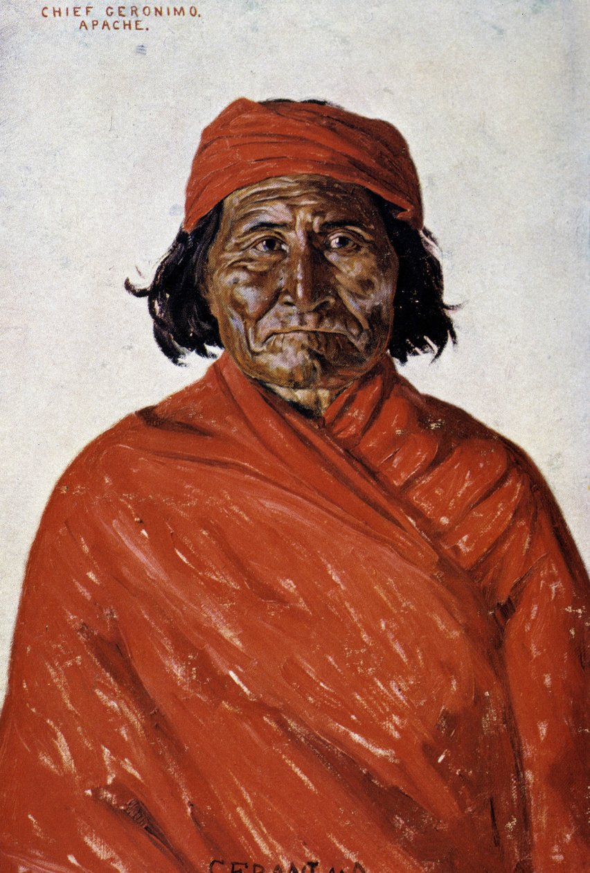 Apache-kokin Géronimon muotokuva tekijältä Unknown artist