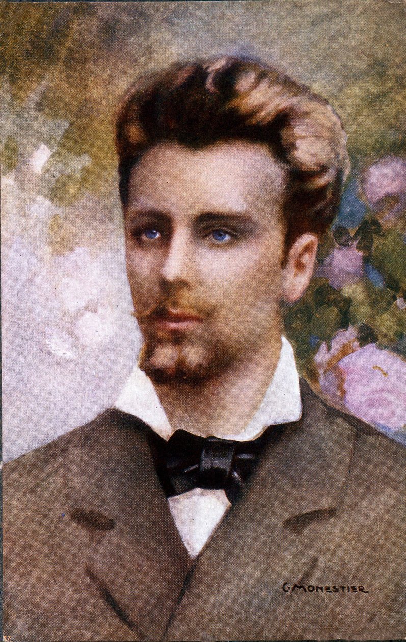 Guglielmo Oberdanin (1858-1882) muotokuva, postikortti C. Monestierin maalauksen jälkeen. tekijältä Unknown artist