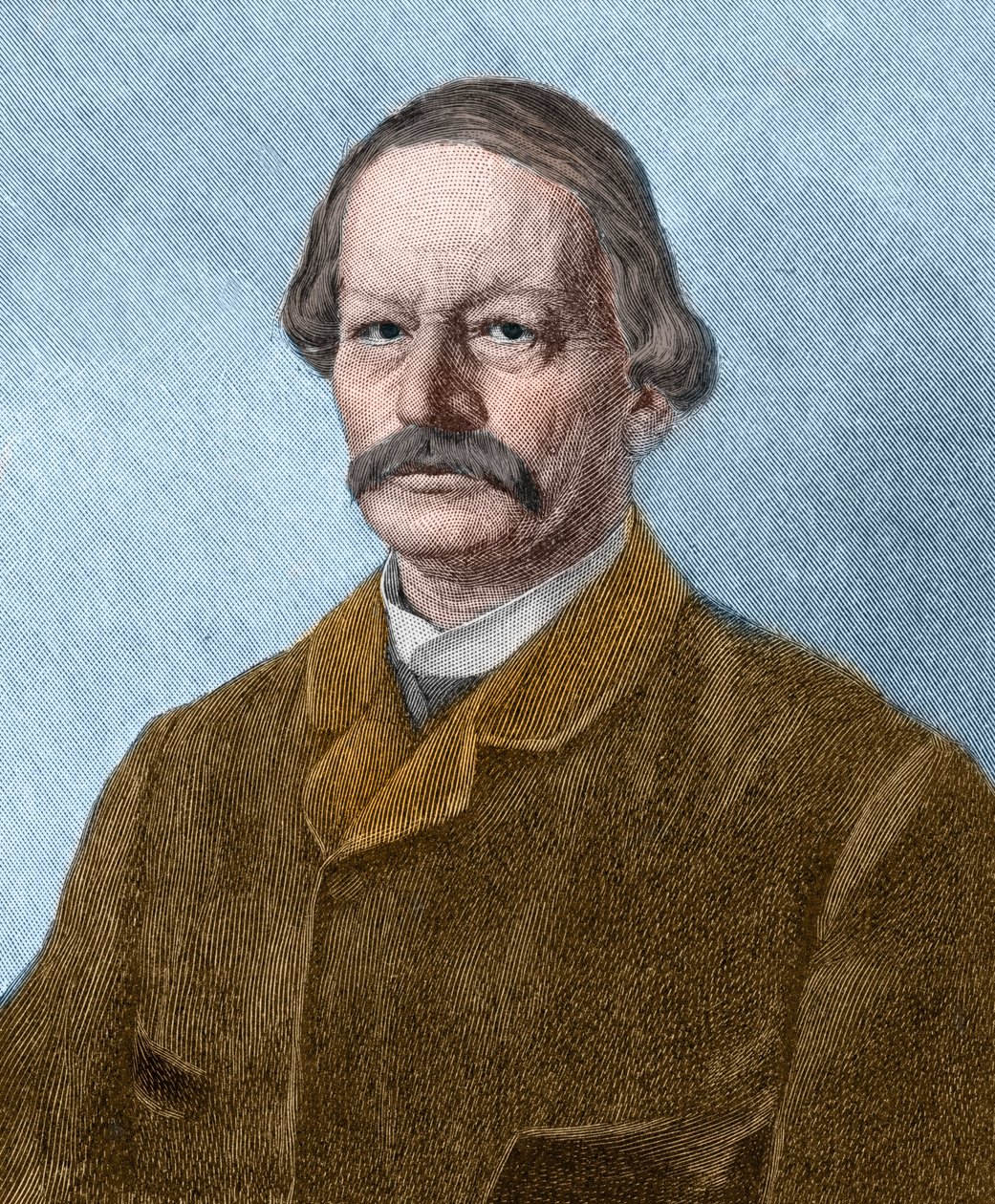 Gustav Freytagin (1816-1895), saksalaisen kirjailijan muotokuva. tekijältä Unknown artist