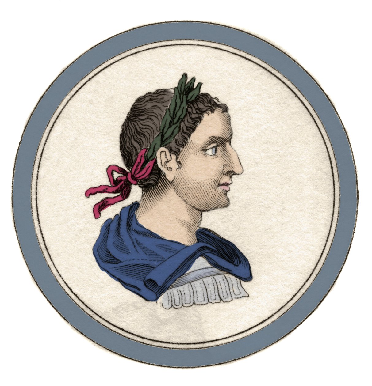 Muotokuva Heliogabalesta tai Elagabalista (Varius Avitus Bassianus) (Eliogabalo o Elagabalo) (v. 203-222), Rooman keisarista 218-222 Marcus Aurelius Antoninuksen nimellä. Kaiverrus 1800-luvulta. tekijältä Unknown artist
