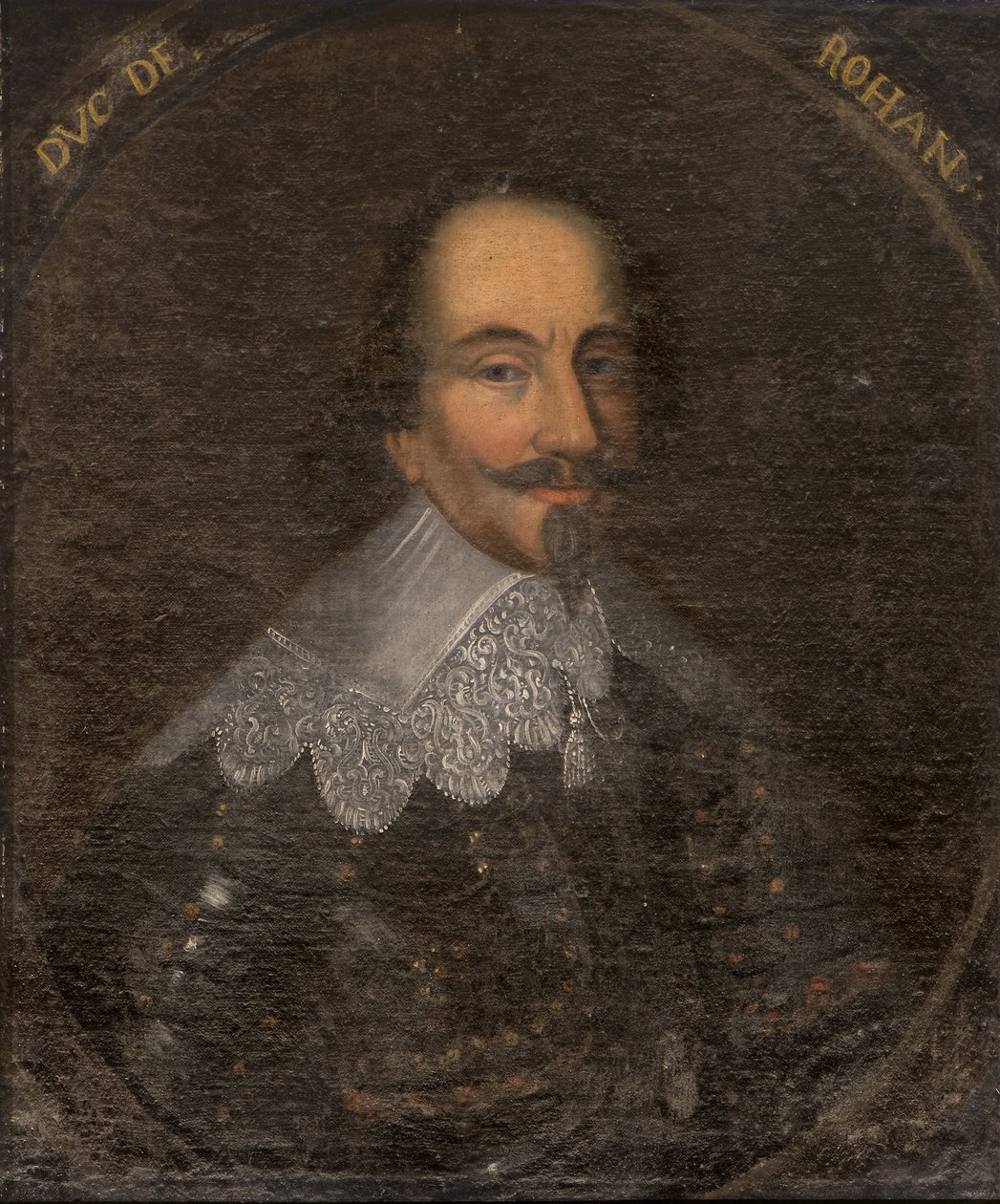 Henri II de Rohanin (1579-1638), Rohanin herttua ja Leonin prinssi, Anonyymi muotokuva. Öljy kankaalle. Mitat: 65x55 cm. Tukholman kansallismuseo tekijältä Unknown artist