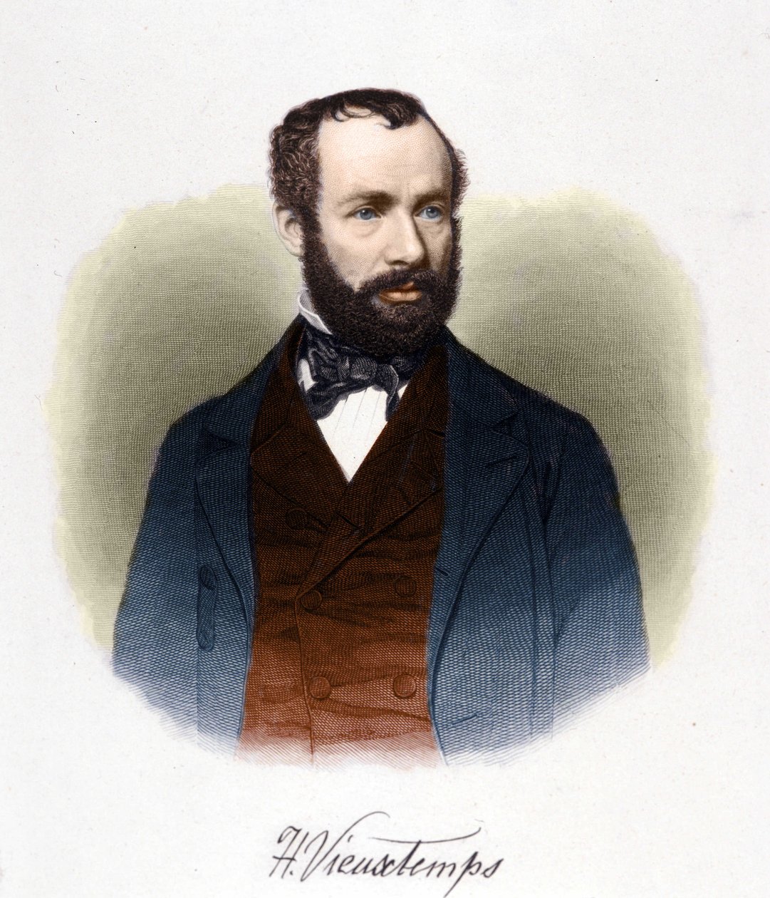 Muotokuva Henri Vieuxtempsista (1820-1881), belgialainen kapellimestari ja säveltäjä. tekijältä Unknown artist