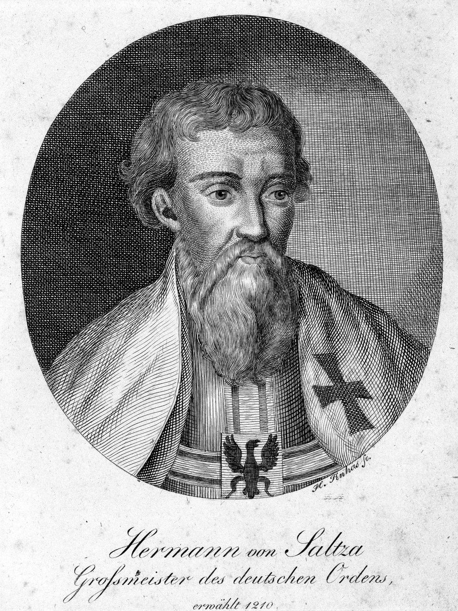 Teutoniritarikunnan suurmestarin Hermann von Salzan (1170 - 1239) muotokuva. tekijältä Unknown artist