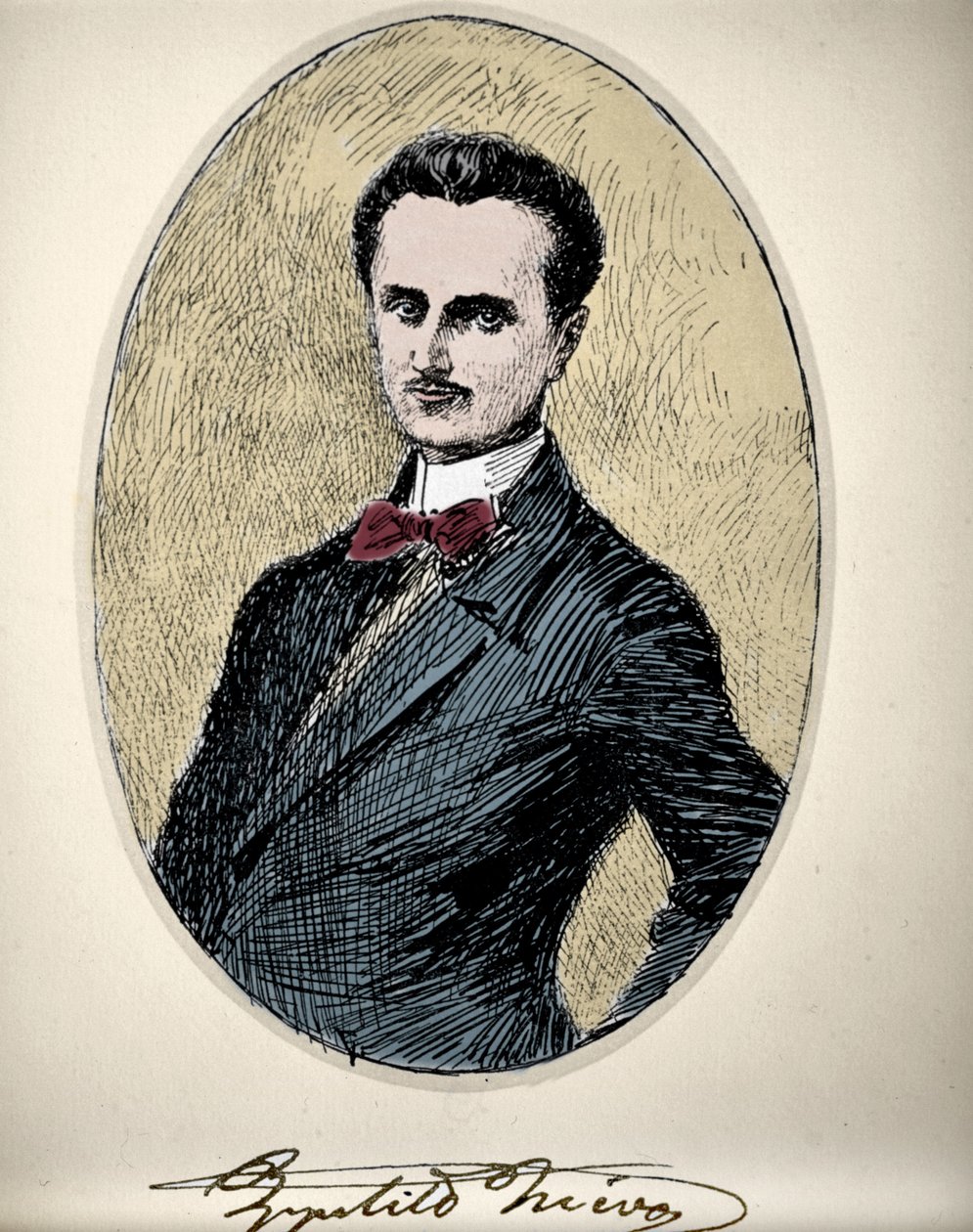 Muotokuva Ippolito NIEVOsta (1831-61), italialainen kirjailija ja isänmaallinen. tekijältä Unknown artist