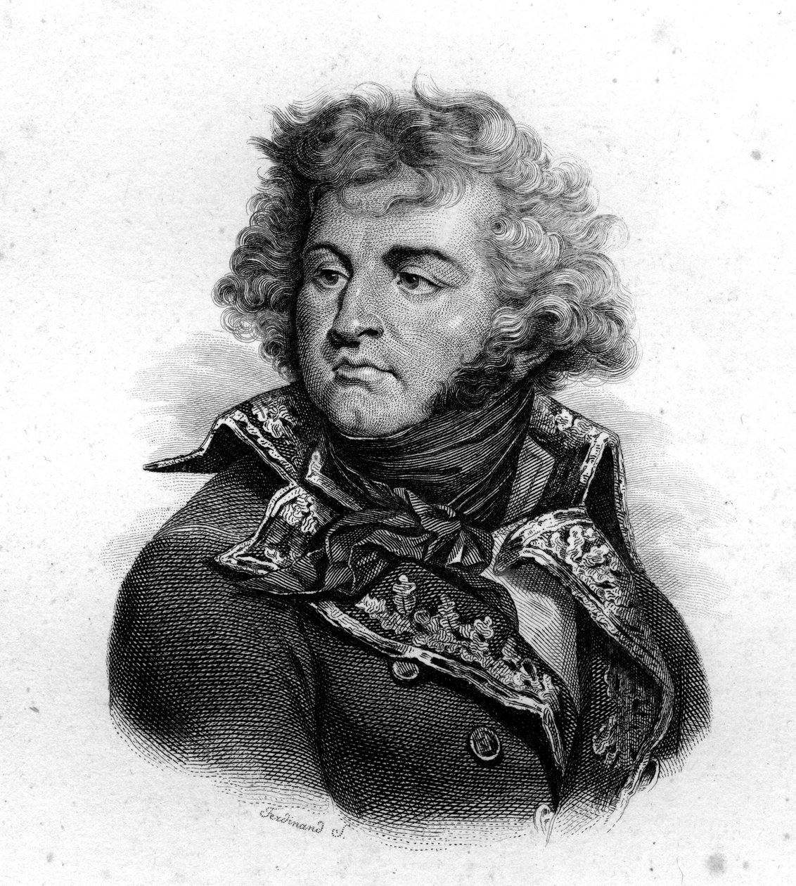 J.B. Kleberin muotokuva, syntynyt 1754, tapettu 1800, kaiverrus 1800-luvulta tekijältä Unknown artist