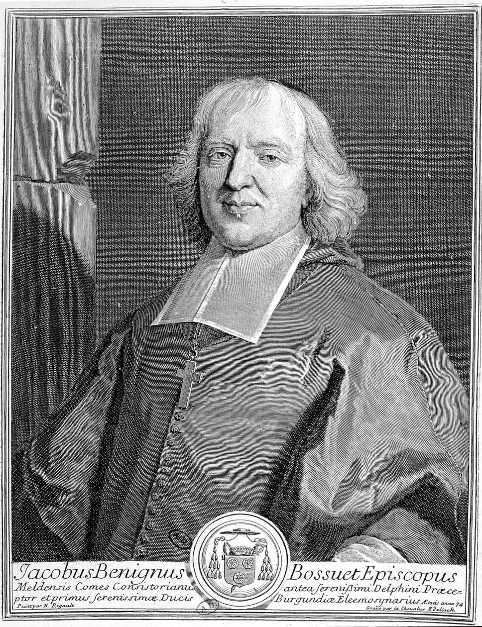 Jacques-Benignen (Jacques Benigne) Bossuetin muotokuva (1627 - 1704). tekijältä Unknown artist
