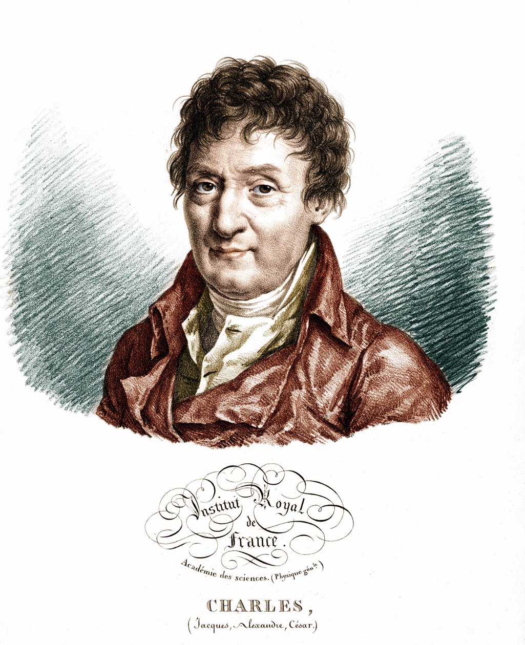Jacques Alexandre Cesar Charlesin (1746-1823), ranskalaisen fyysikon muotokuva. tekijältä Unknown artist