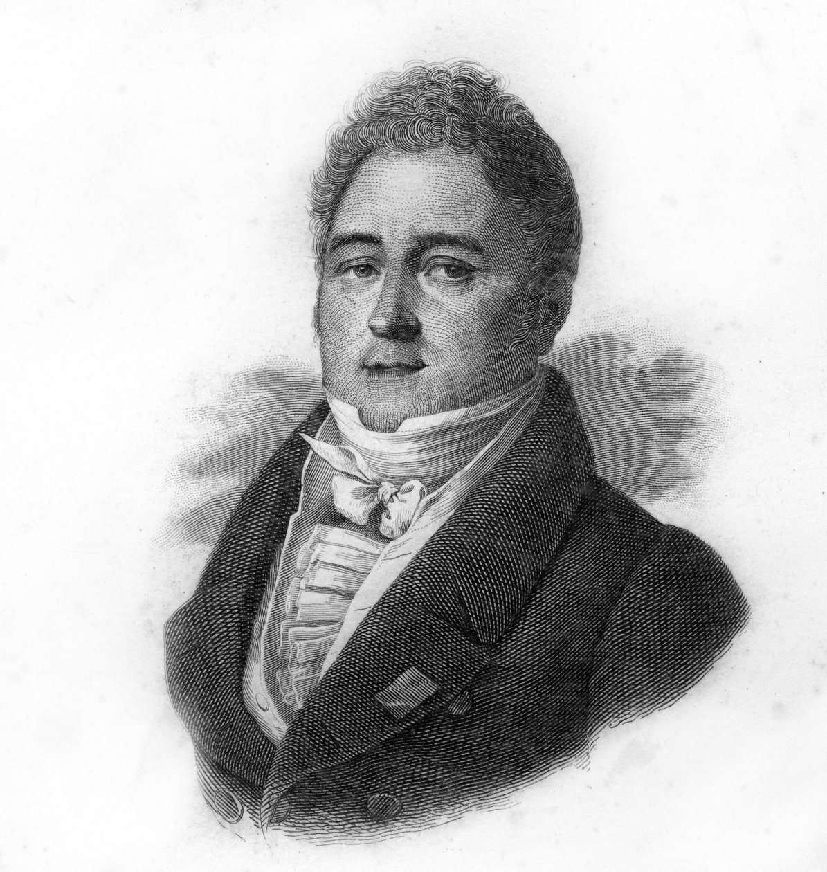 Jacques Laffitten (1767-1844), ranskalaisen pankkiirin ja poliitikon muotokuva, kaiverrus 1800-luvulta tekijältä Unknown artist