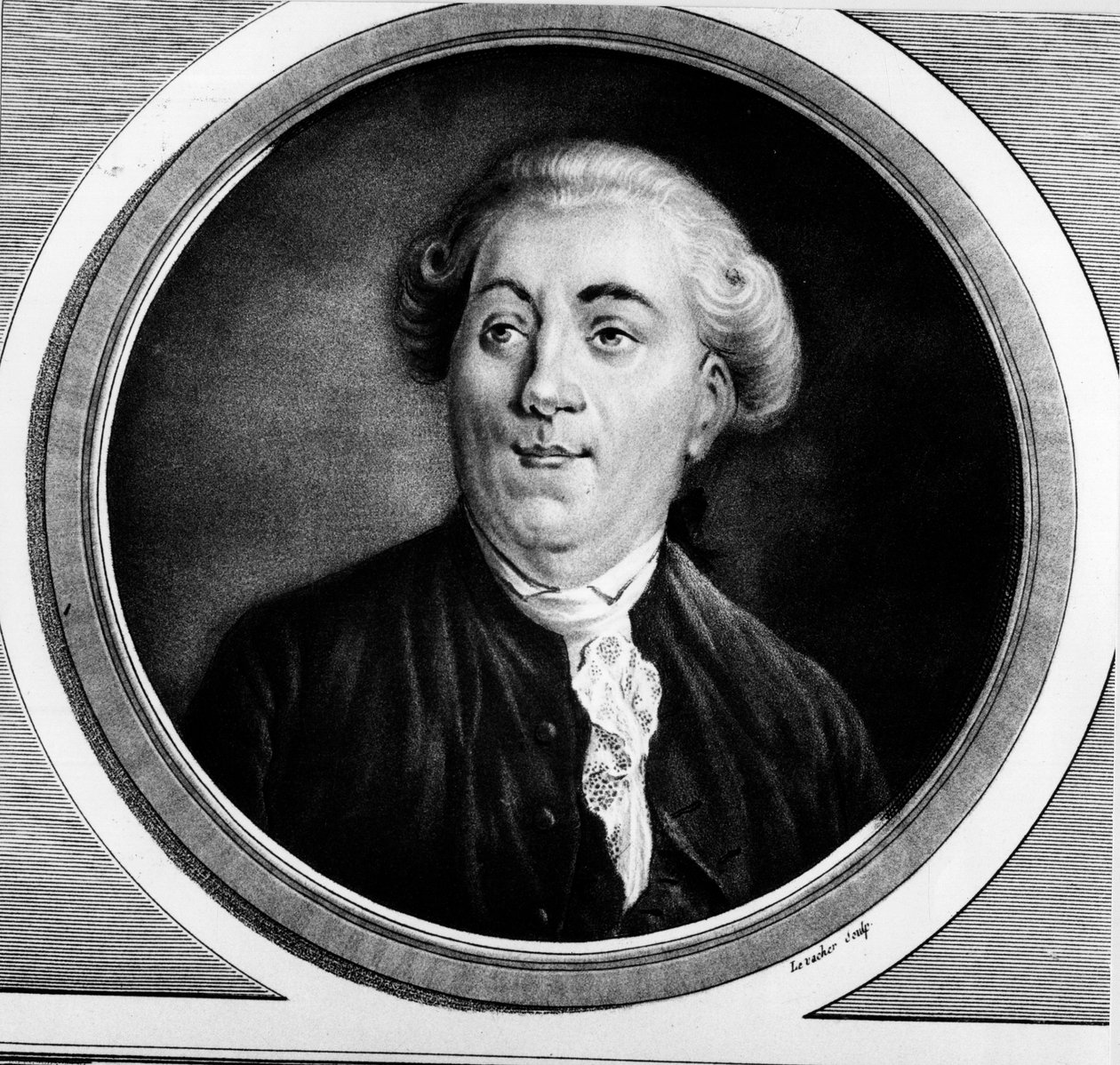 Jacques Neckerin (1732-1804) muotokuva Ranskan valtioministeristä. Kaiverrus "" Täydellinen kokoelma Ranskan vallankumouksen historiallisia maalauksia, kolme osaa.""" 1804. tekijältä Unknown artist