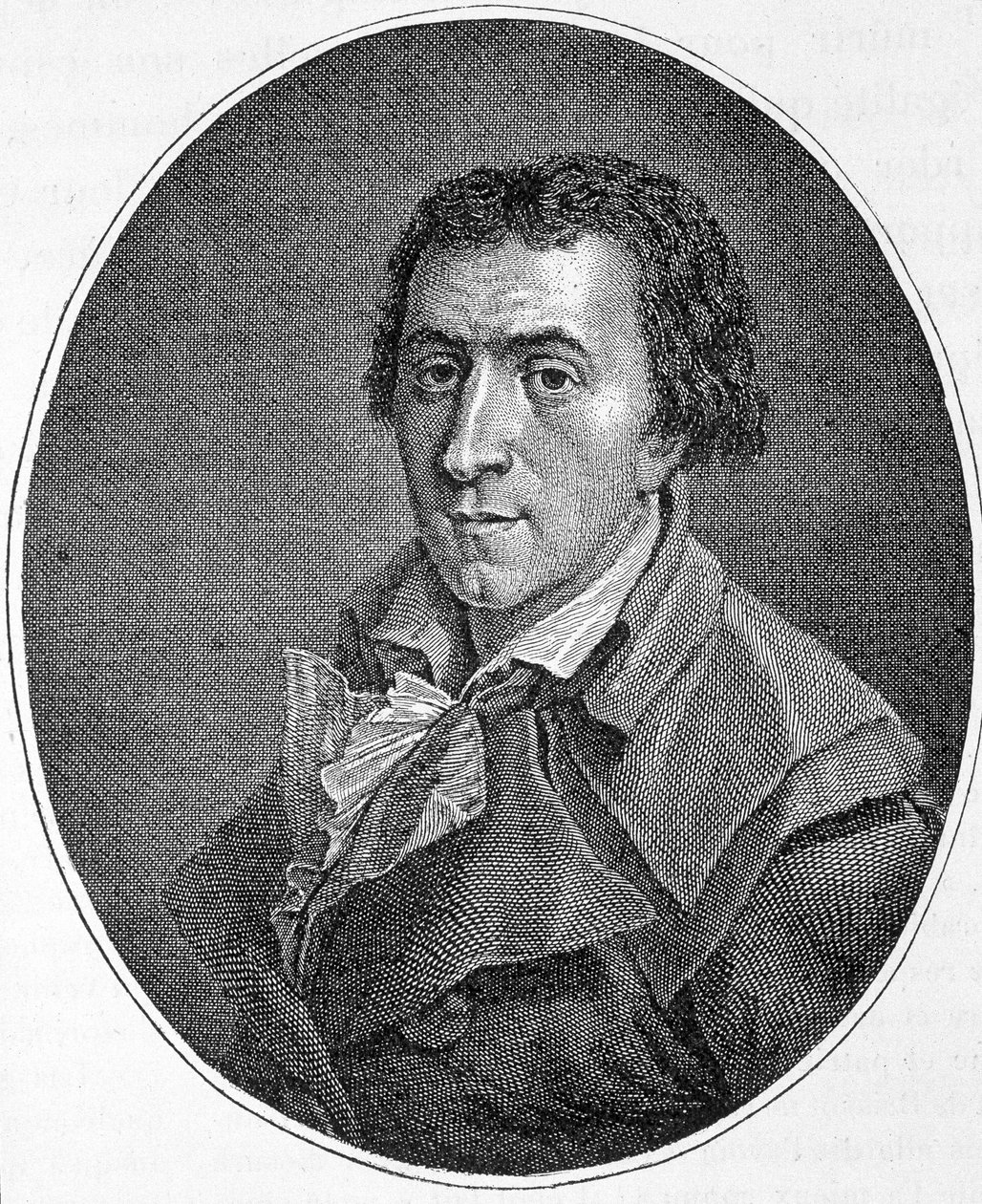 Jacques Pierre Brissot dit Brissot de Warville (1754-1793), ranskalaisen toimittajan ja poliitikon muotokuva. Hän perusti Friends of Blackin seuran, joka tuki orjuuden poistamista. Kaiverrus 1800-luvulta. tekijältä Unknown artist