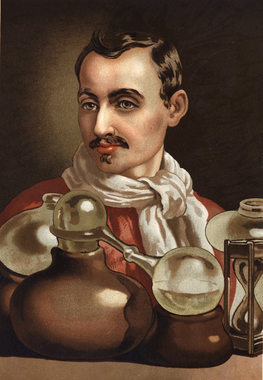 Jan Baptist Van Helmontin muotokuva. Flaamilainen lääkäri ja kemisti Paracelsuksen oppilas (Bryssel tekijältä Unknown artist