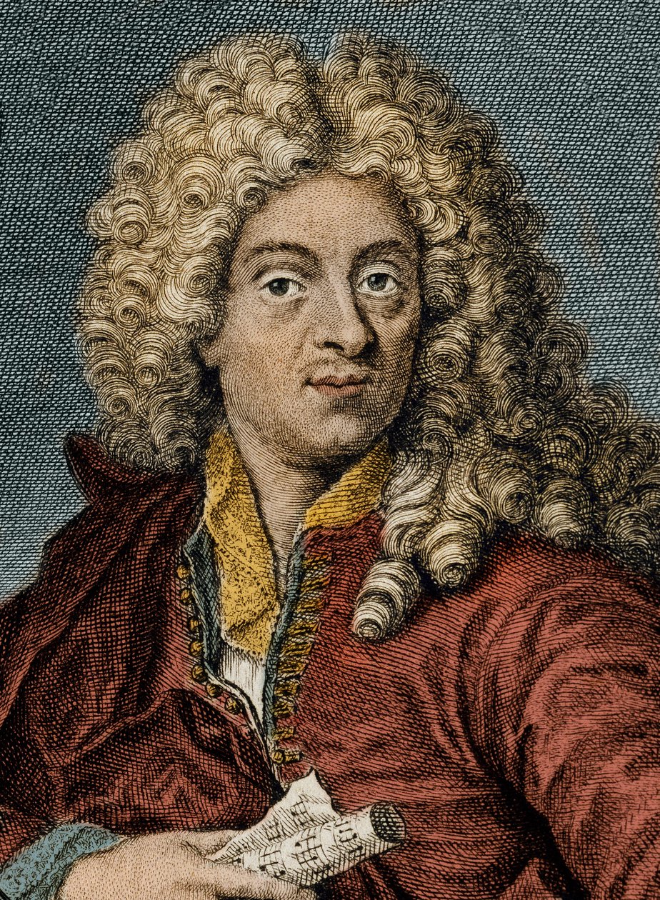 Muotokuva Jean-Baptiste Lullyn kaiverrus 1800-luvulta - Muotokuva Jean Baptiste (Lully (Giovanni Battista Lulli) (1632-1687) tekijältä Unknown artist
