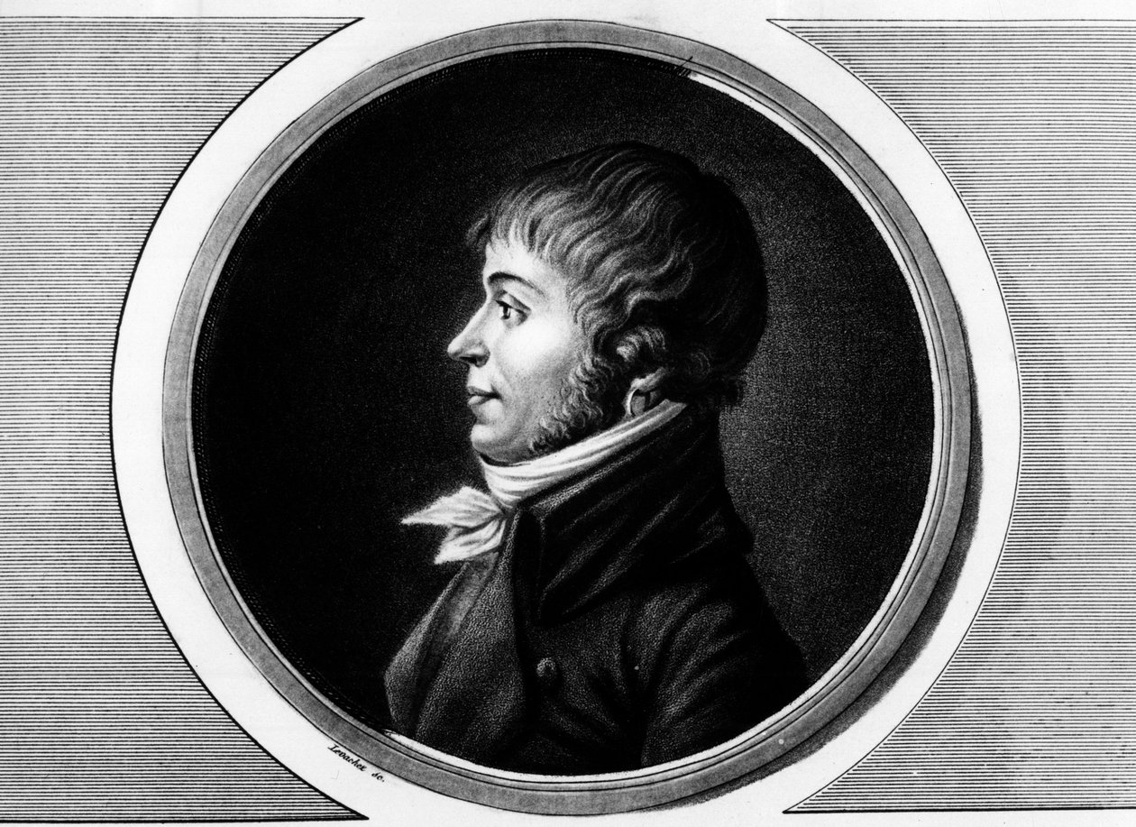 Muotokuva Jean Antoine Joseph Debrystä tai De Brystä (1760-1834), Aisnen varajäsenestä kansalliskokouksessa. Kaiverrus "" Täydellinen kokoelma Ranskan vallankumouksen historiallisia maalauksia, kolme osaa.""" 1804. tekijältä Unknown artist