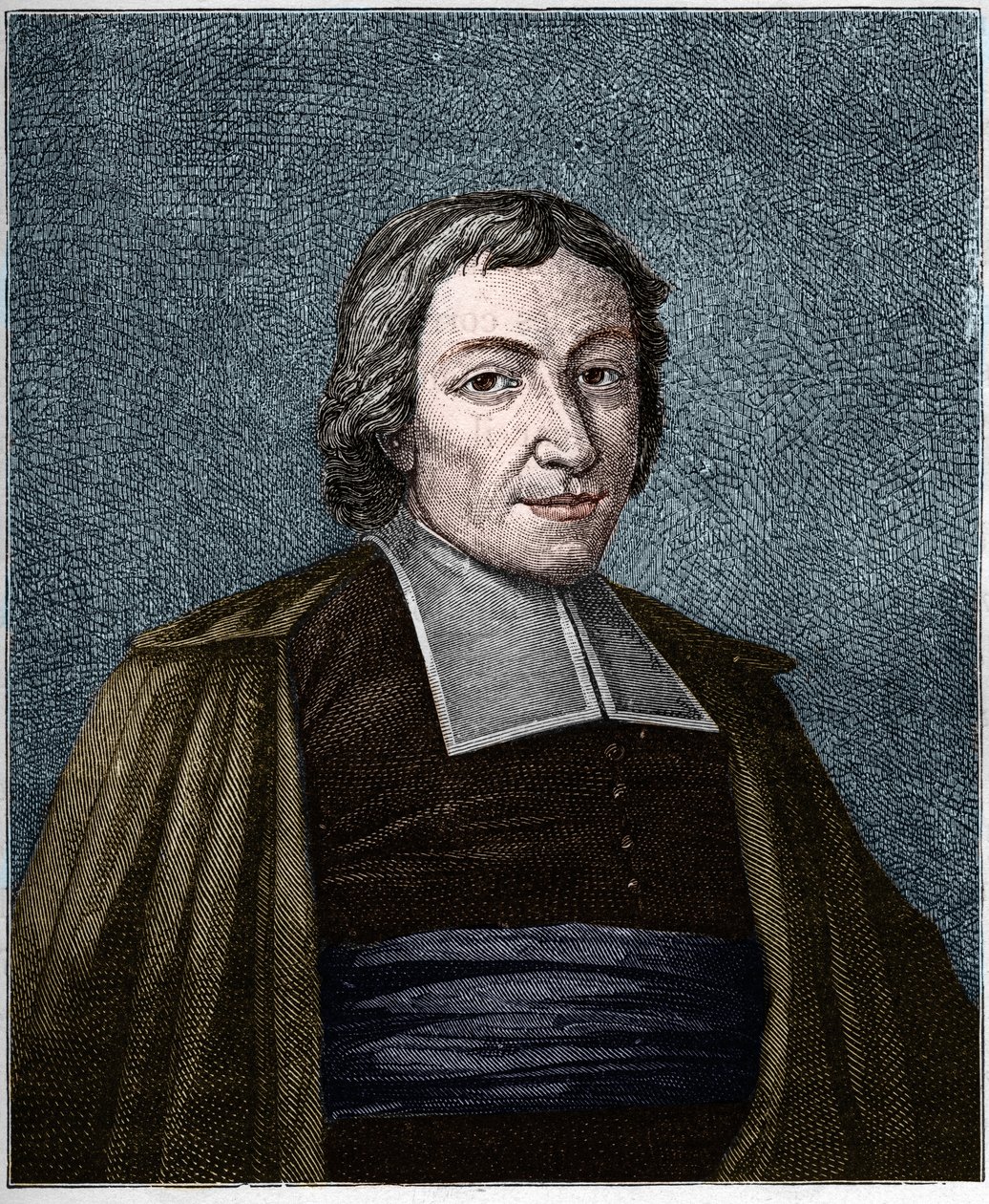 Jean Baptiste De La Sallen (Jean-Baptiste) (1651-1719) muotokuva ranskalainen uskonnollinen, kristillisten koulujen veljien seurakunnan perustaja. Kaiverrus 1800-luvulta. tekijältä Unknown artist
