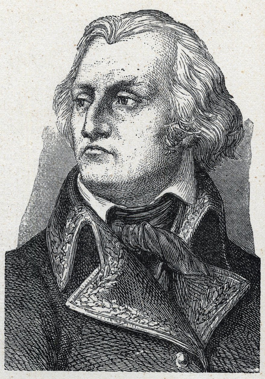 Jean Francois (Jean-Francois) Berruyerin (1737-1804) muotokuva Ranskan vallankumouksen ranskalaisesta kenraalista. tekijältä Unknown artist