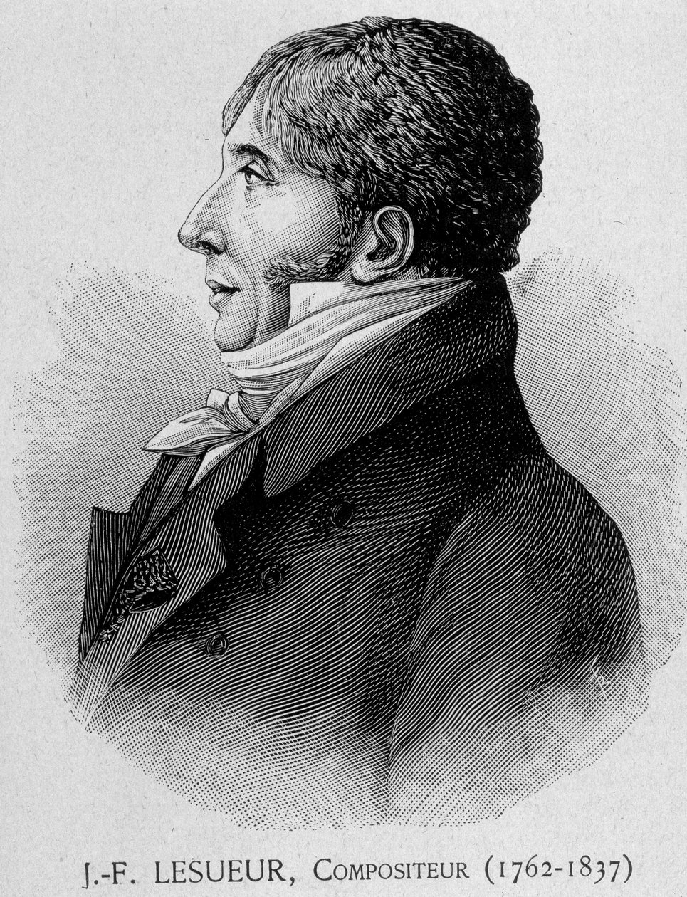 Jean Francois Lesueurin (1762 - 1837), ranskalaisen säveltäjän muotokuva tekijältä Unknown artist