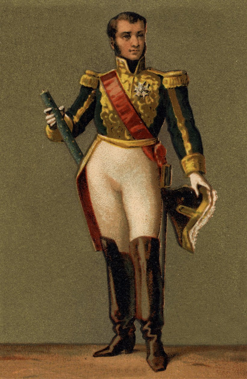 Muotokuva Jean Lannesista, Montebellon herttuasta (1769 - 1809) Ranskan marsalkasta. 1800-luvun kromolitografia. tekijältä Unknown artist