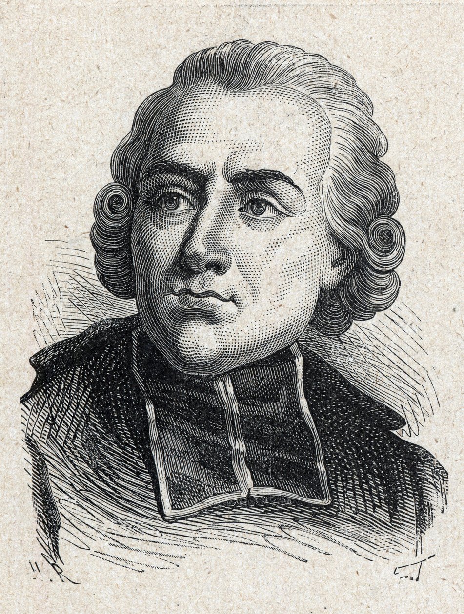 Jean Sibraken (Jean-Sibrakesin) (tai Siffreinin) luotti Mauryn (1746-1817), ranskalaisen kardinaalin ja Pariisin arkistokirkon, Ranskan Akatemian jäsenen muotokuva - Kaiverrus vuodelta 1889 tekijältä Unknown artist