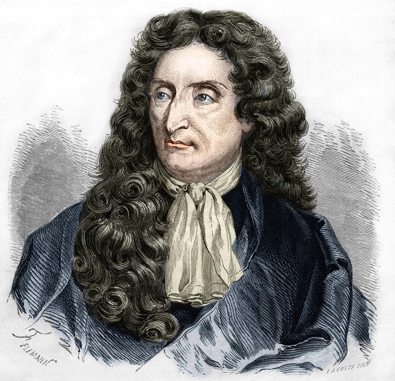 Ranskalaisen runoilijan Jean de La Fontainen (1621-1695) muotokuva. tekijältä Unknown artist