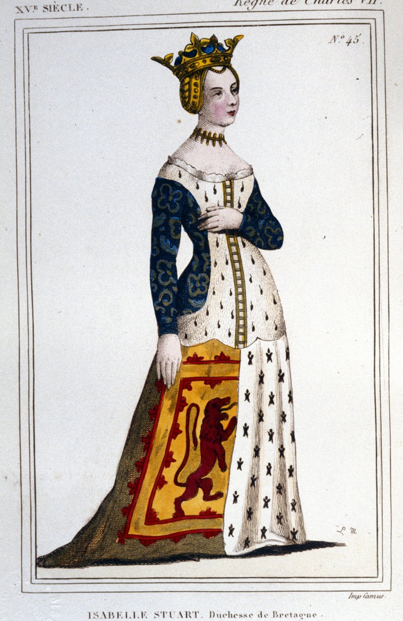Jeannen muotokuva - Isabelle Stuart (1426 - 1494/9), Bretagnen herttuatar. tekijältä Unknown artist