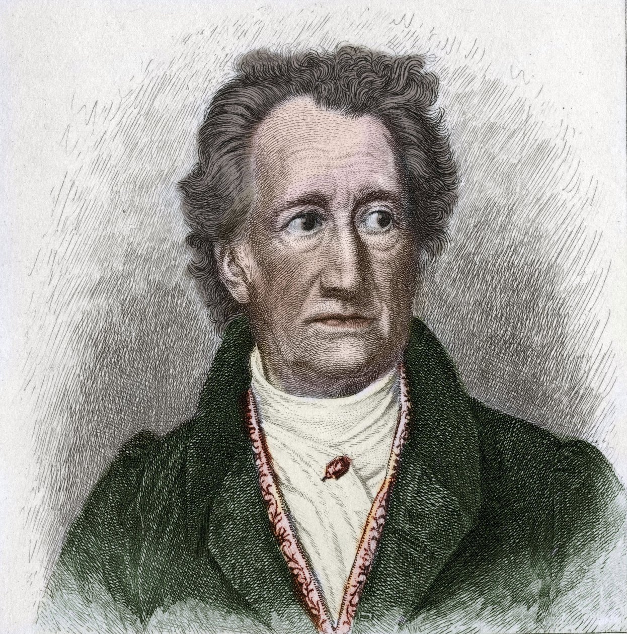 Johann Wolfgang Goethen (1749 - 1832), saksalaisen kirjailijan muotokuva tekijältä Unknown artist