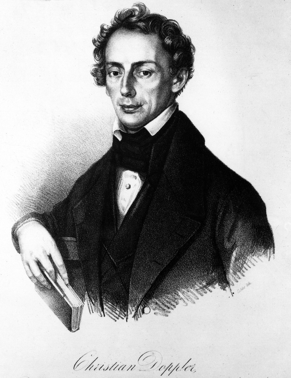 Johann Christian Dopplerin (1803-1853) muotokuva. Itävaltalainen fyysikko. tekijältä Unknown artist