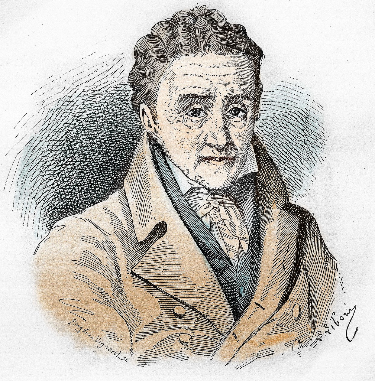 Muotokuva Johann Heinrich Pestalozzista (1746 - 1827), sveitsiläisestä pedagogista ja kasvattajasta. tekijältä Unknown artist