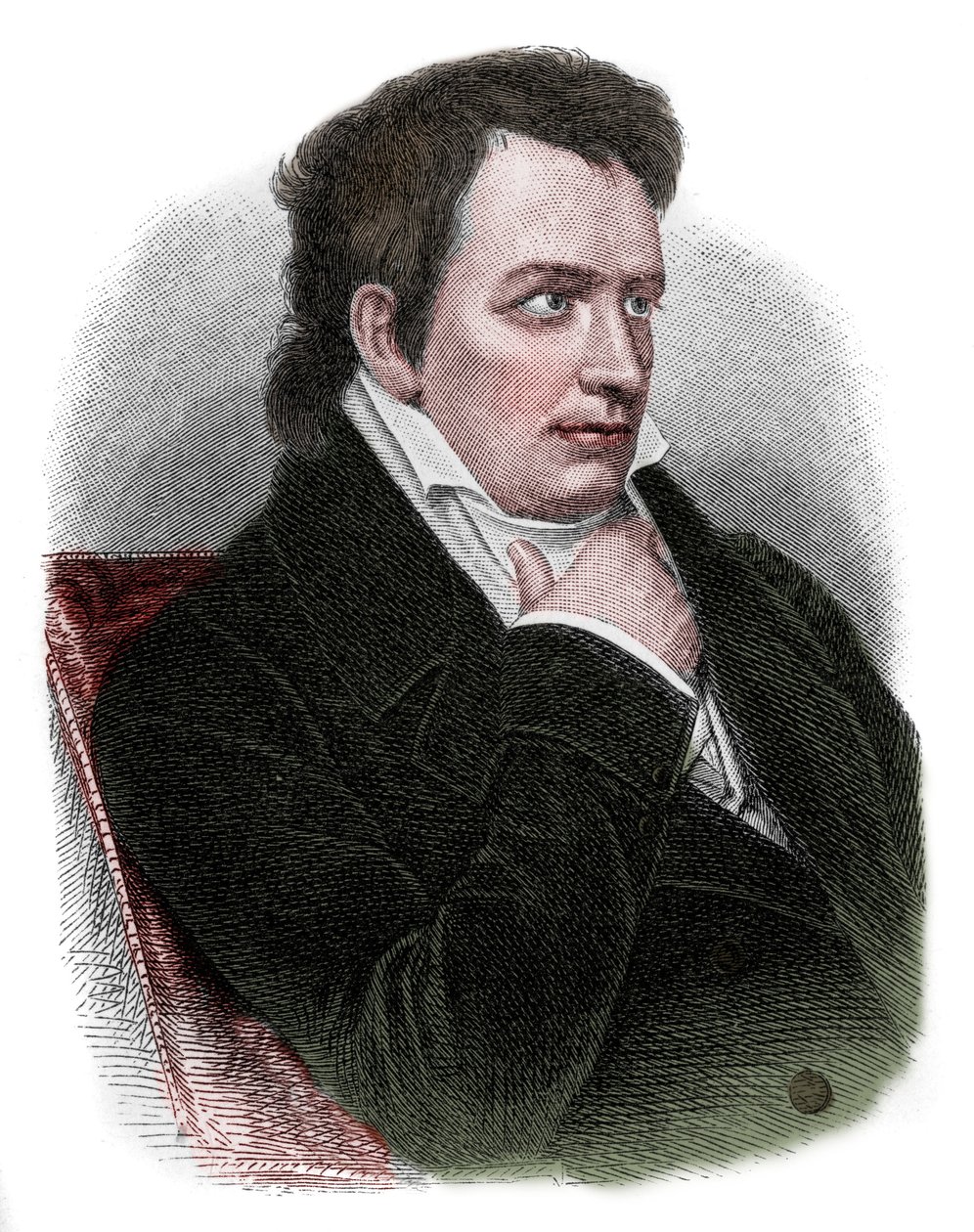 Muotokuva Johann Ludwig Tieckistä (1773-1853), saksalainen runoilija, kääntäjä, kustantaja, kirjailija ja romanttisen liikkeen kriitikko. tekijältä Unknown artist