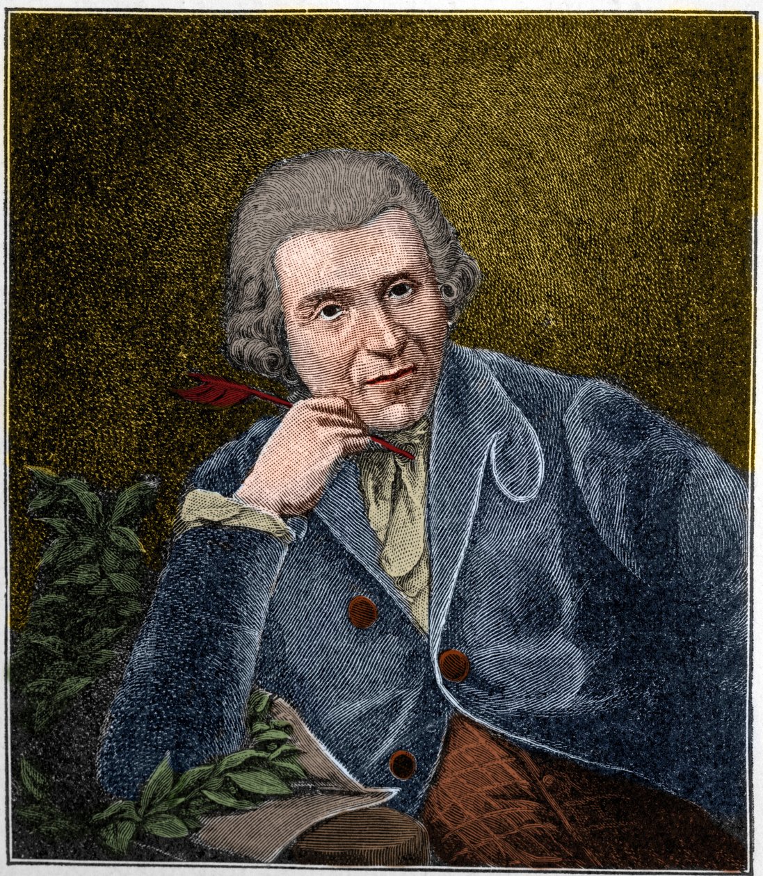 Johann Wilhelm Ludwig Gleimin (1719-1803) saksalaisen runoilijan muotokuva. tekijältä Unknown artist