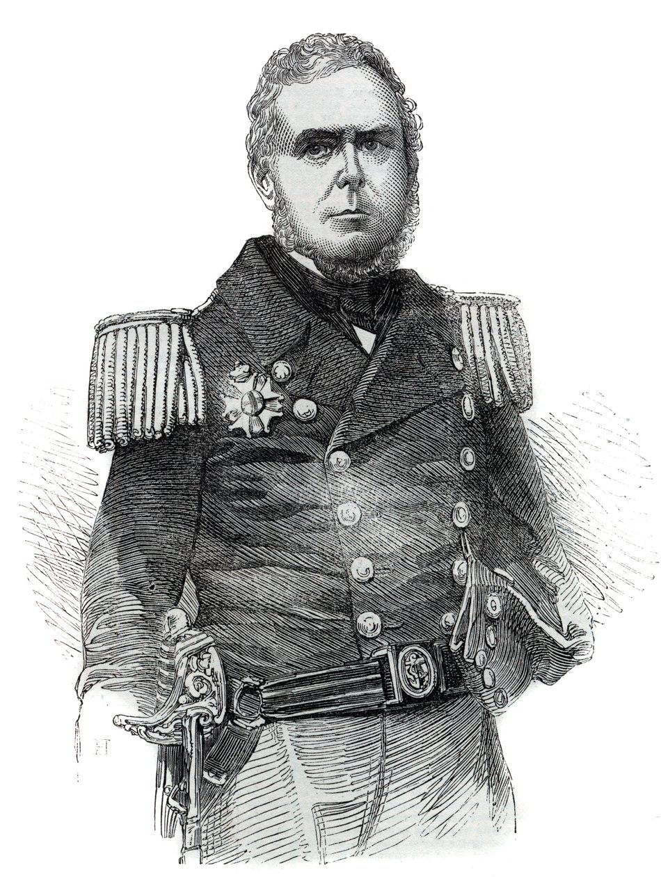 John Pascoe Grenfellin (1800-1869) laivaston upseerin ja Brasilian imperiumin diplomaatin muotokuva - Kaiverrus 1852 tekijältä Unknown artist