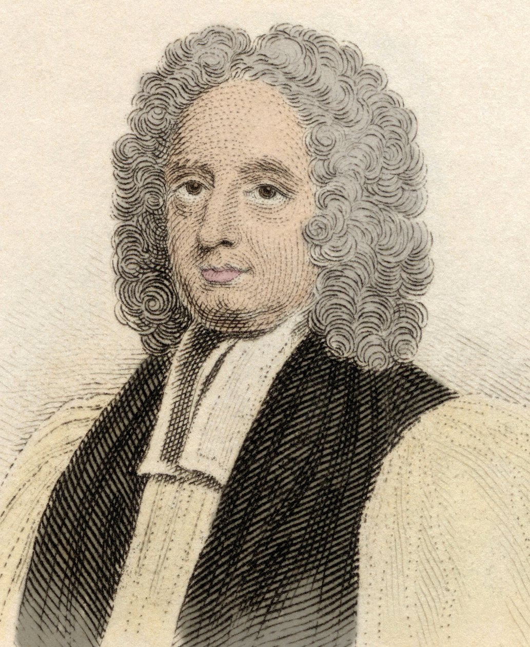 Muotokuva John Potterista (n. 1674-1747), englantilainen kirkollinen ja arkaainen Cantorbery. Kaiverrus 1800-luvulta. tekijältä Unknown artist