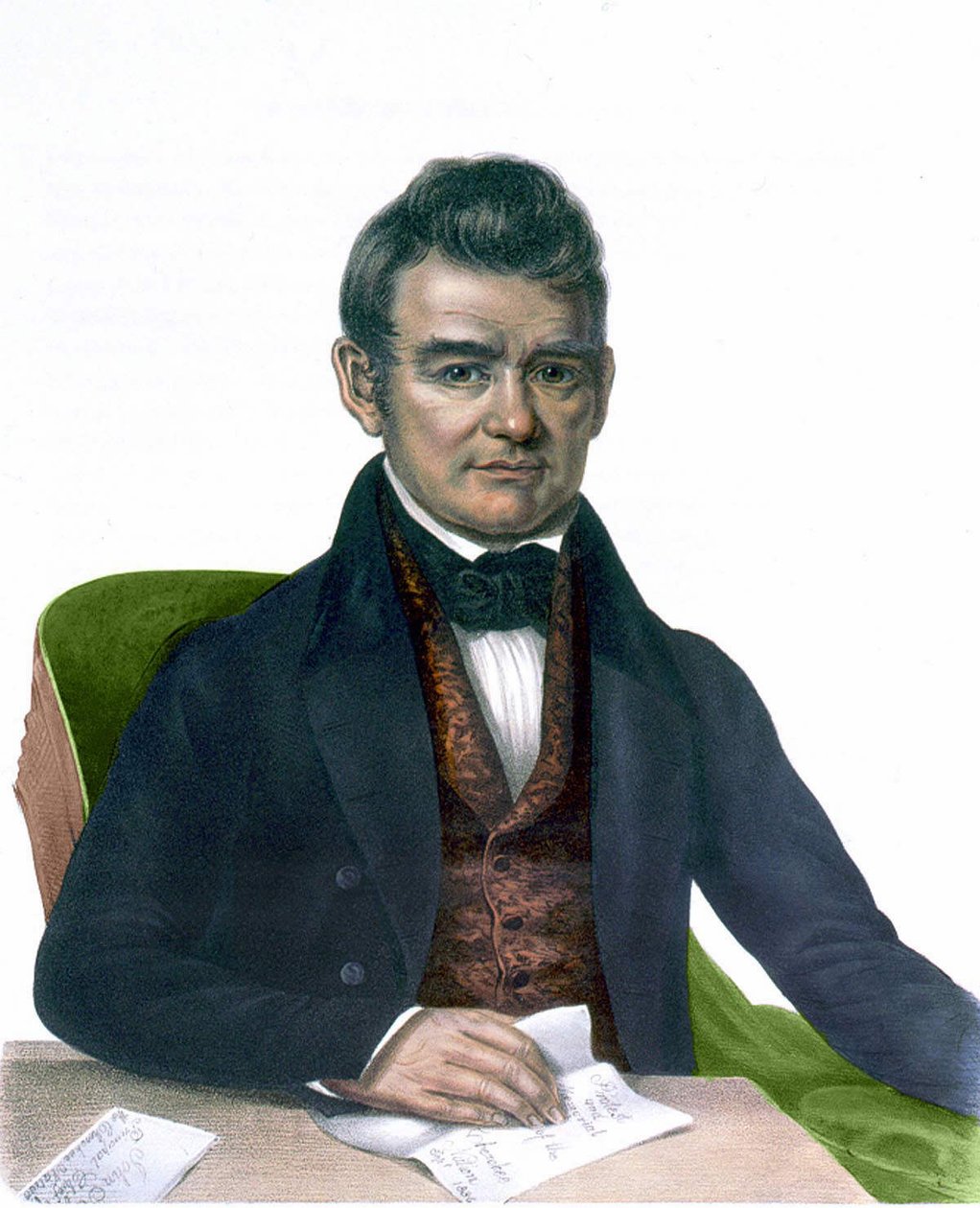 John Rossin muotokuva, kaiverrus 1843. tekijältä Unknown artist