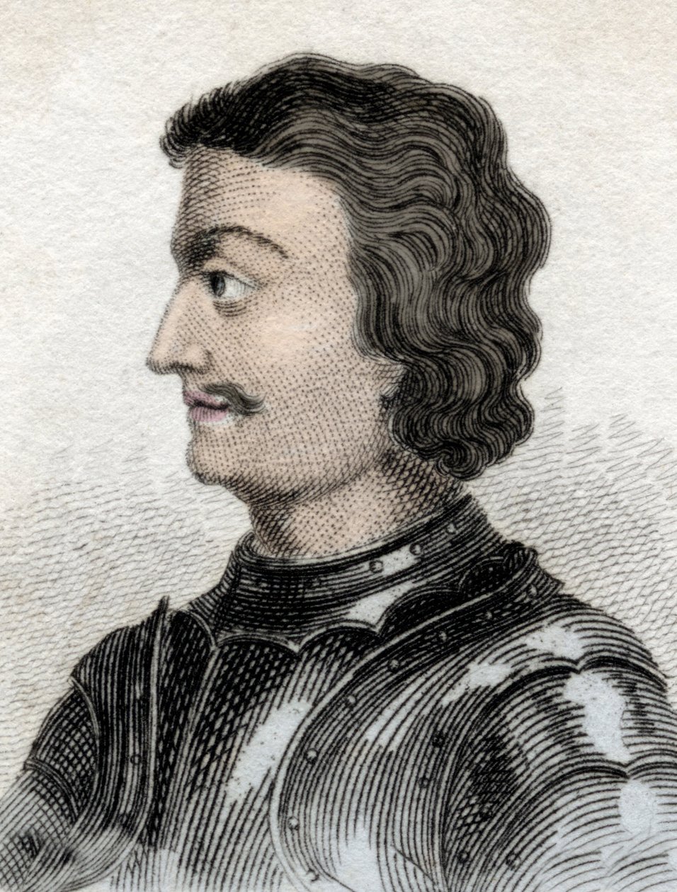 John of Scotlandin tai John of Balliolin (n. 1248-n. 1315), Skotlannin kuninkaan muotokuva. Kaiverrus 1800-luvulta. tekijältä Unknown artist